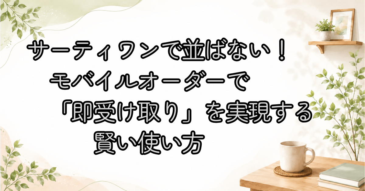 サーティワンで並ばない！モバイルオーダーで「即受け取り」を実現する賢い使い方