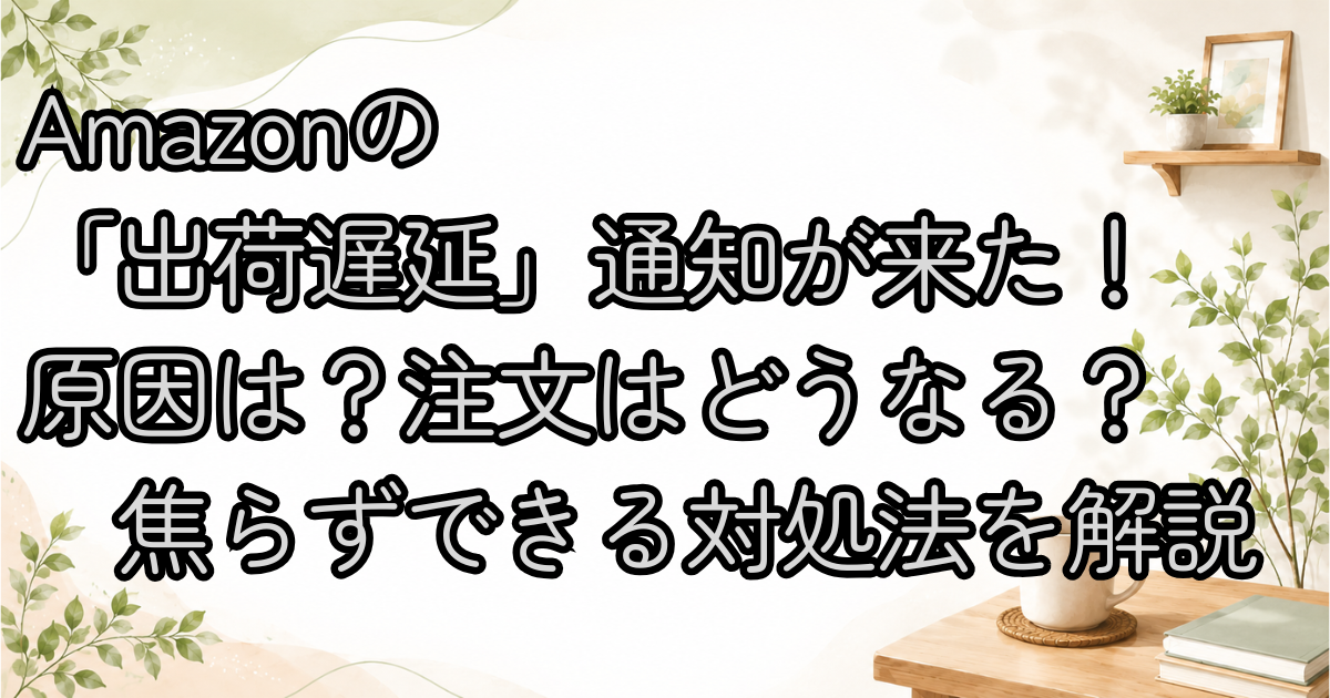 Amazonの「出荷遅延」通知が来た！原因は？注文はどうなる？焦らずできる対処法を解説