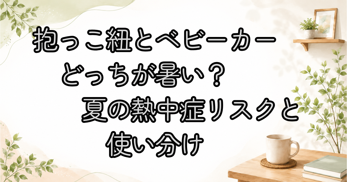 抱っこ紐とベビーカーどっちが暑い？夏の熱中症リスクと使い分け