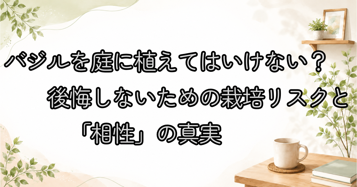 バジルを庭に植えてはいけない？後悔しないための栽培リスクと「相性」の真実