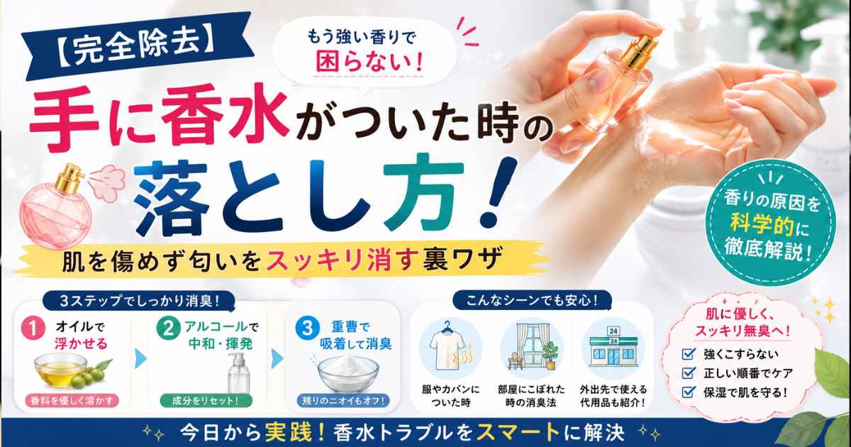 【完全除去】手に香水がついた時の落とし方！肌を傷めず匂いをスッキリ消す裏ワザ