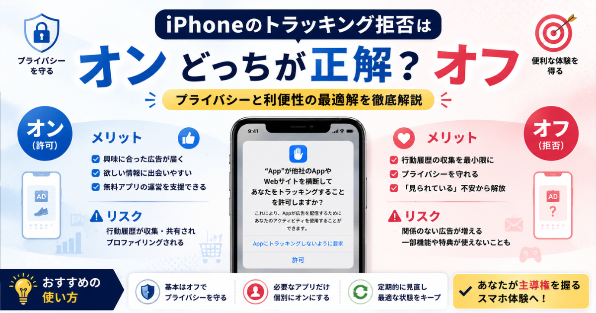 iPhoneのトラッキング拒否はオン・オフどっちが正解？