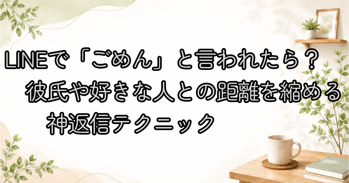 LINEで「ごめん」と言われたら？彼氏や好きな人との距離を縮める神返信テクニック