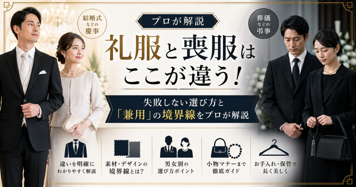 礼服と喪服はここが違う！失敗しない選び方と「兼用」の境界線をプロが解説
