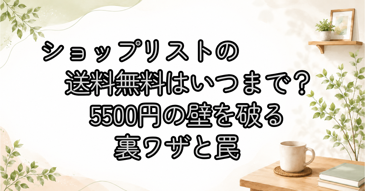 ショップリストの送料無料はいつまで？5500円の壁を破る裏ワザと罠