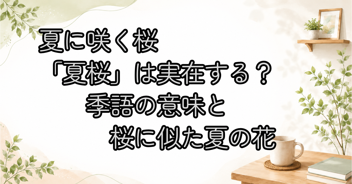 夏に咲く桜「夏桜」は実在する？季語の意味と桜に似た夏の花