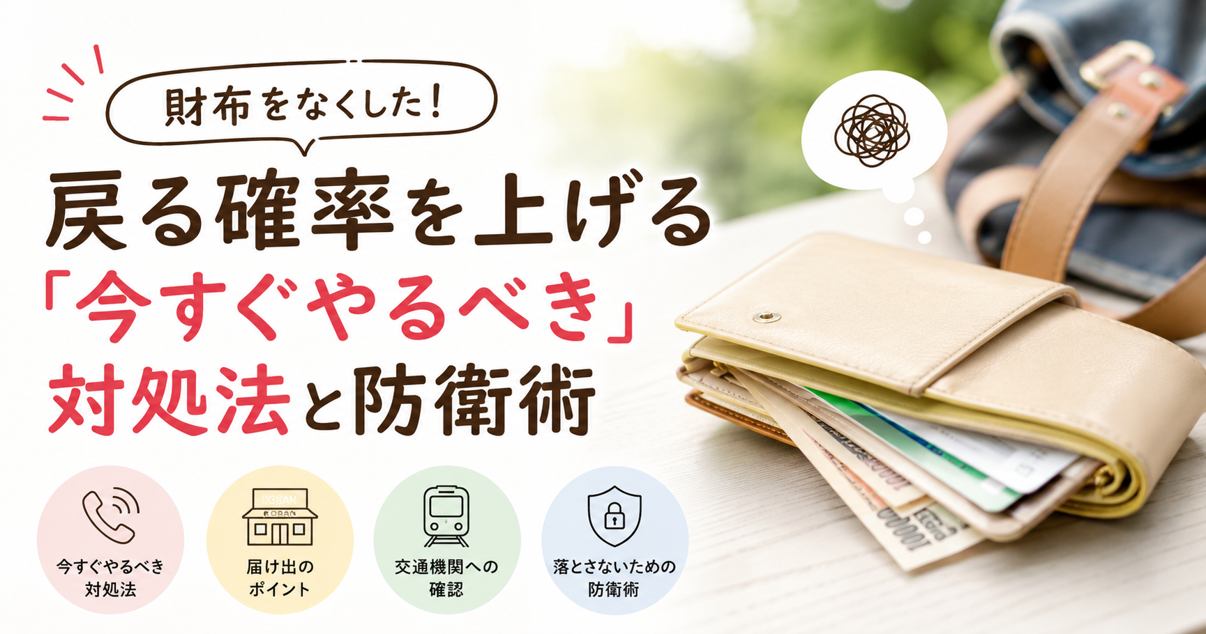 財布をなくした！戻る確率を上げる「今すぐやるべき」対処法と防衛術